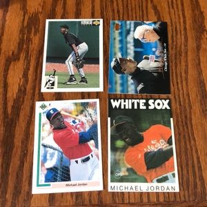 4 Michael Jordan Baseball Cards